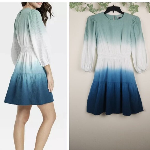 Universal Thread Dresses & Skirts - Universal Thread Size XS Cotton Gauze Ombre Elastic waist Dress with Pockets